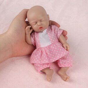 7" Silicone Micro Preemie Baby Doll, Full Body Realistic Reborn